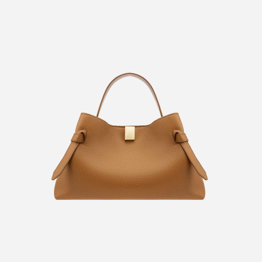 Gyoza Bag Grained Leather Hazel