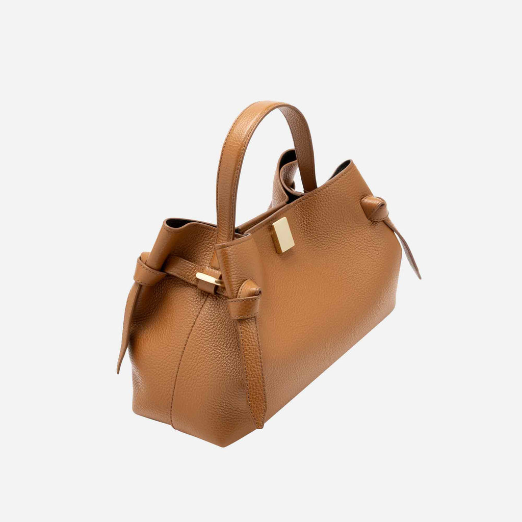 Gyoza Bag Grained Leather Hazel