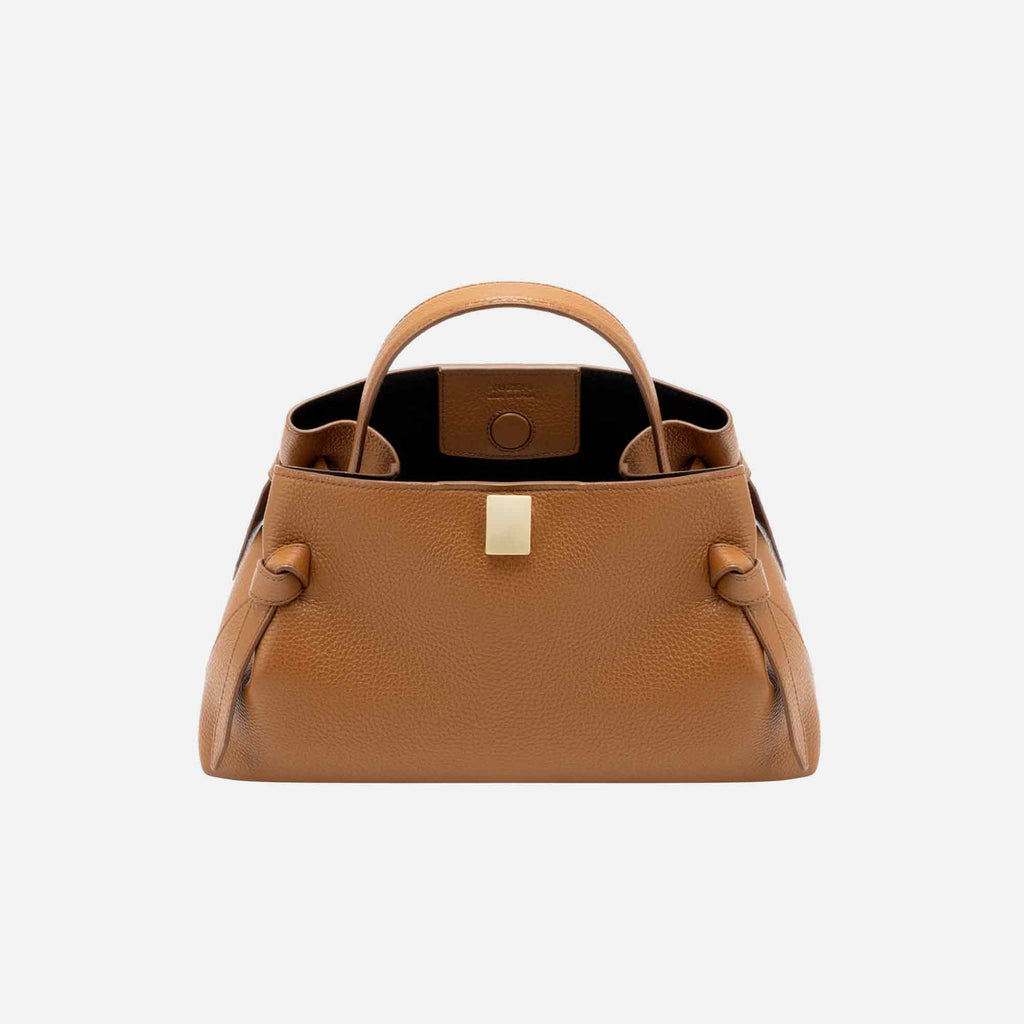 Gyoza Bag Grained Leather Hazel