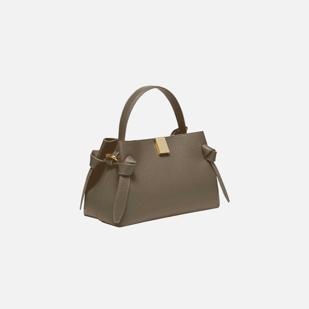 Gyoza Mini Bag Grained Leather Taupe