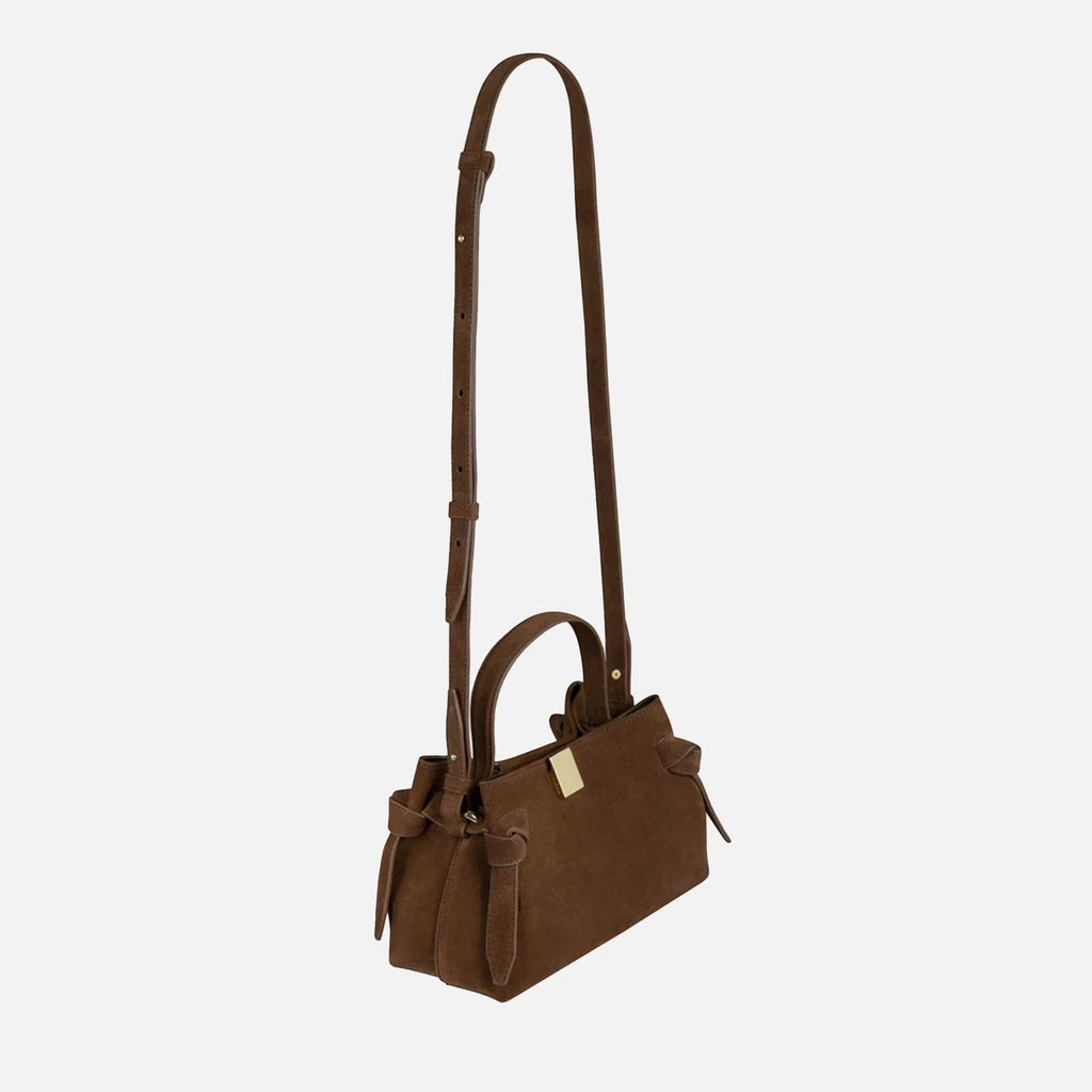 Gyoza Mini Bag Suede Chocolate