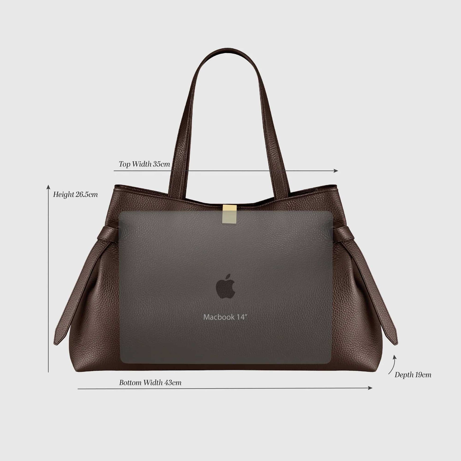 Gyoza Tote Bag Suede Chocolate