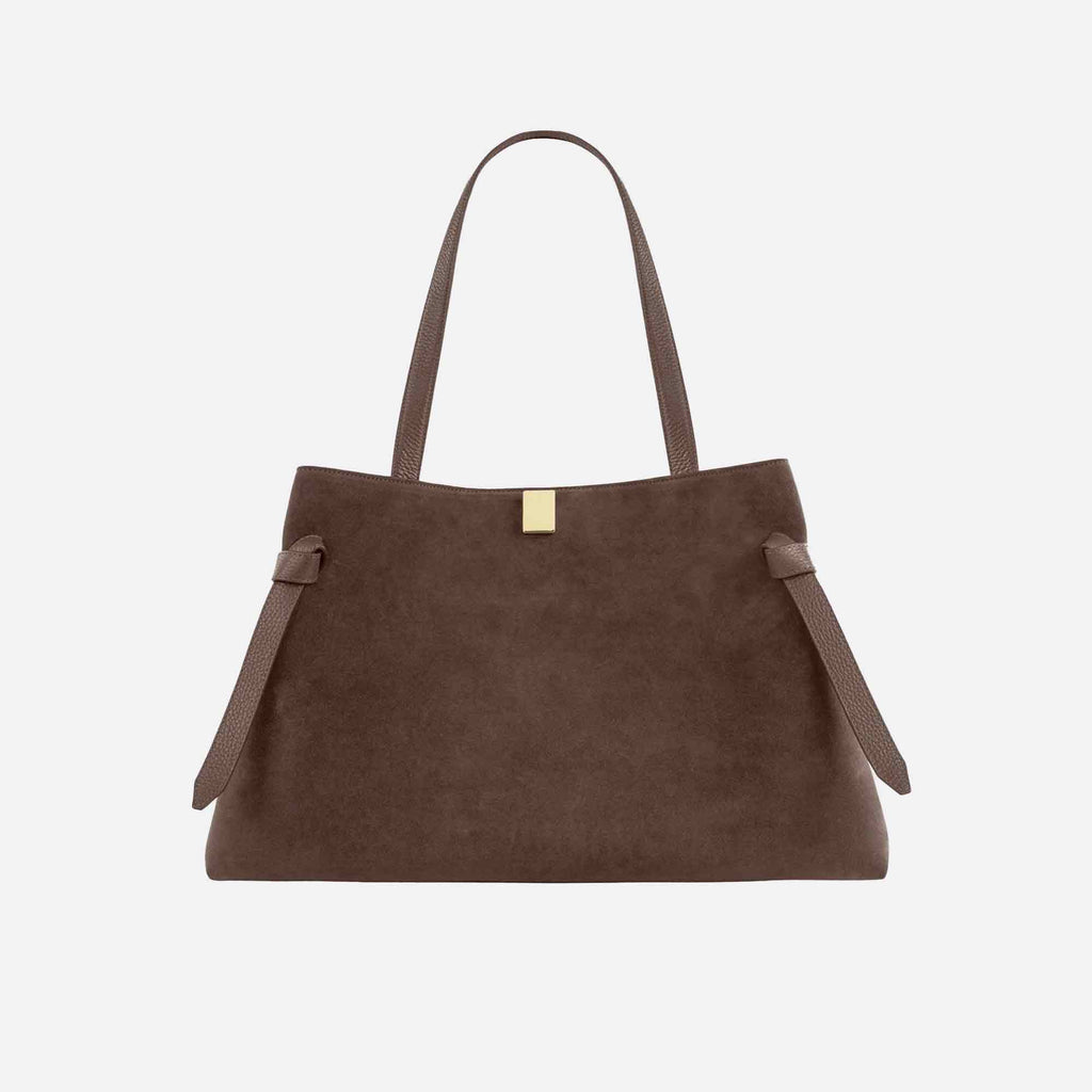Gyoza Tote Bag Suede Nutmeg