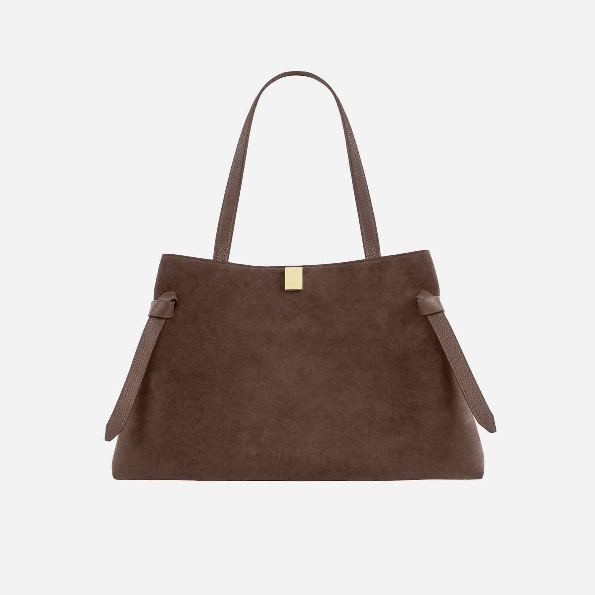 Gyoza Tote Bag Suede Nutmeg