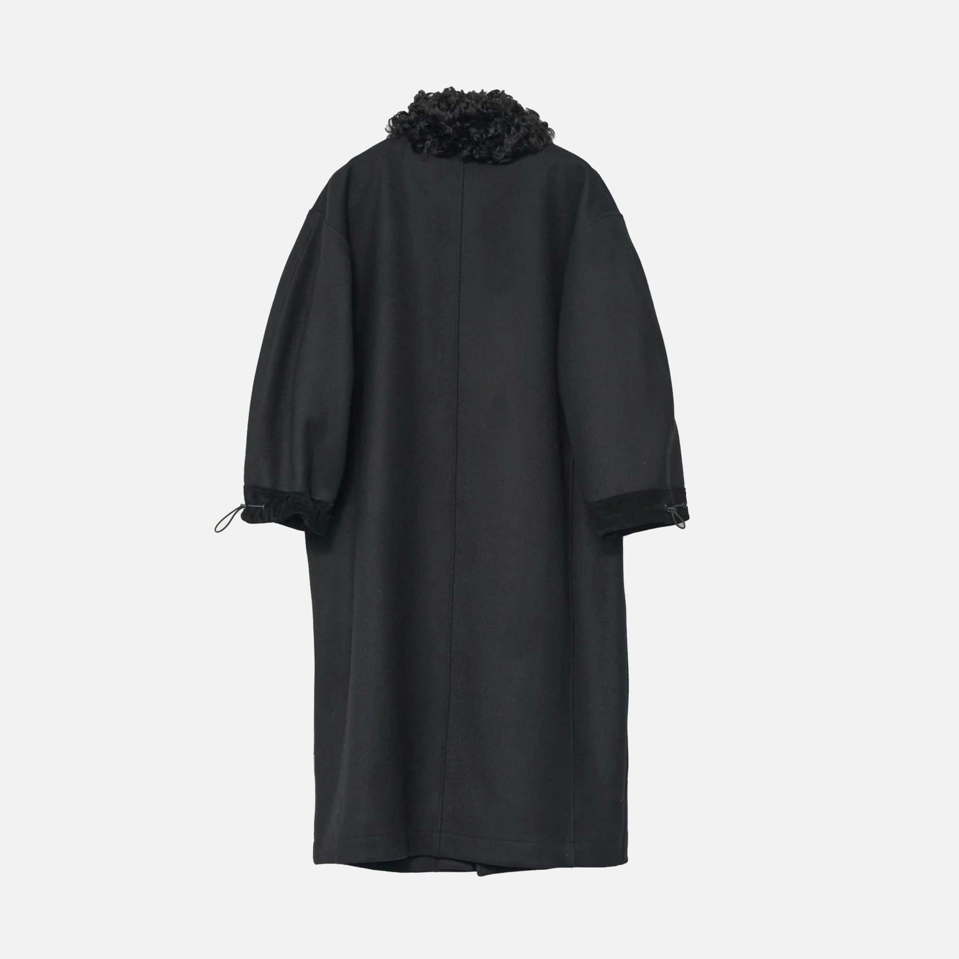 Hainsworth Wool Officer Coat Black