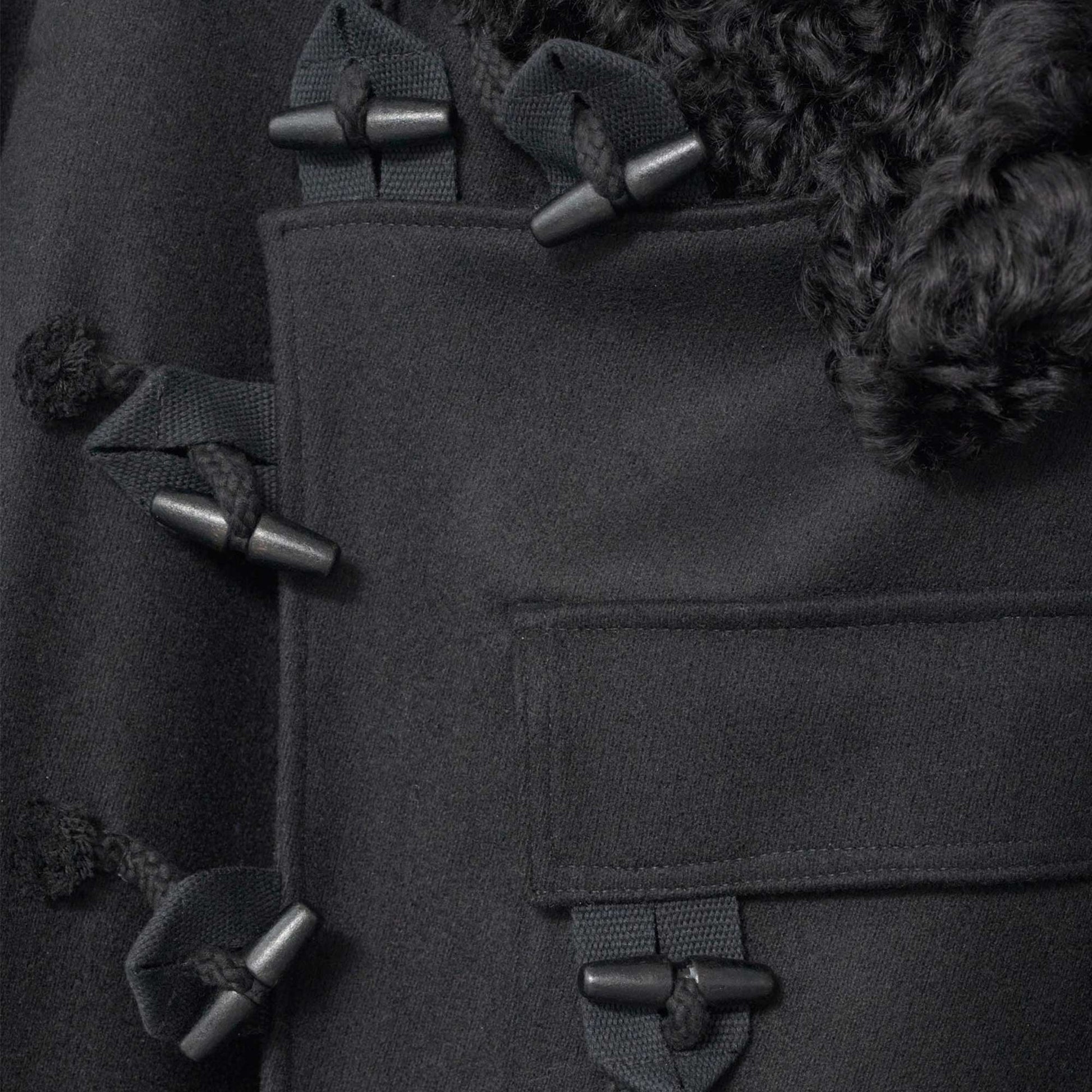 Hainsworth Wool Officer Coat Black