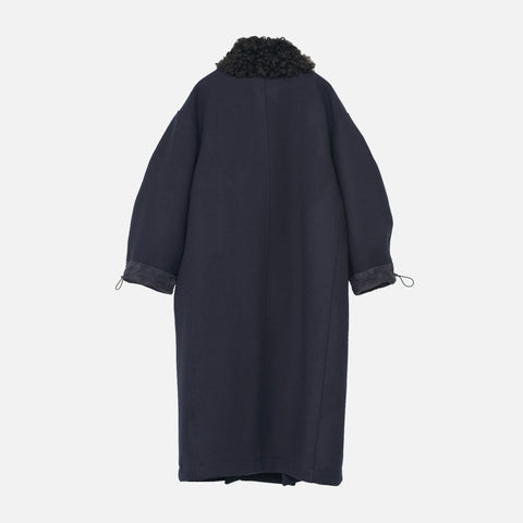 Hainsworth Wool Officer Coat Navy