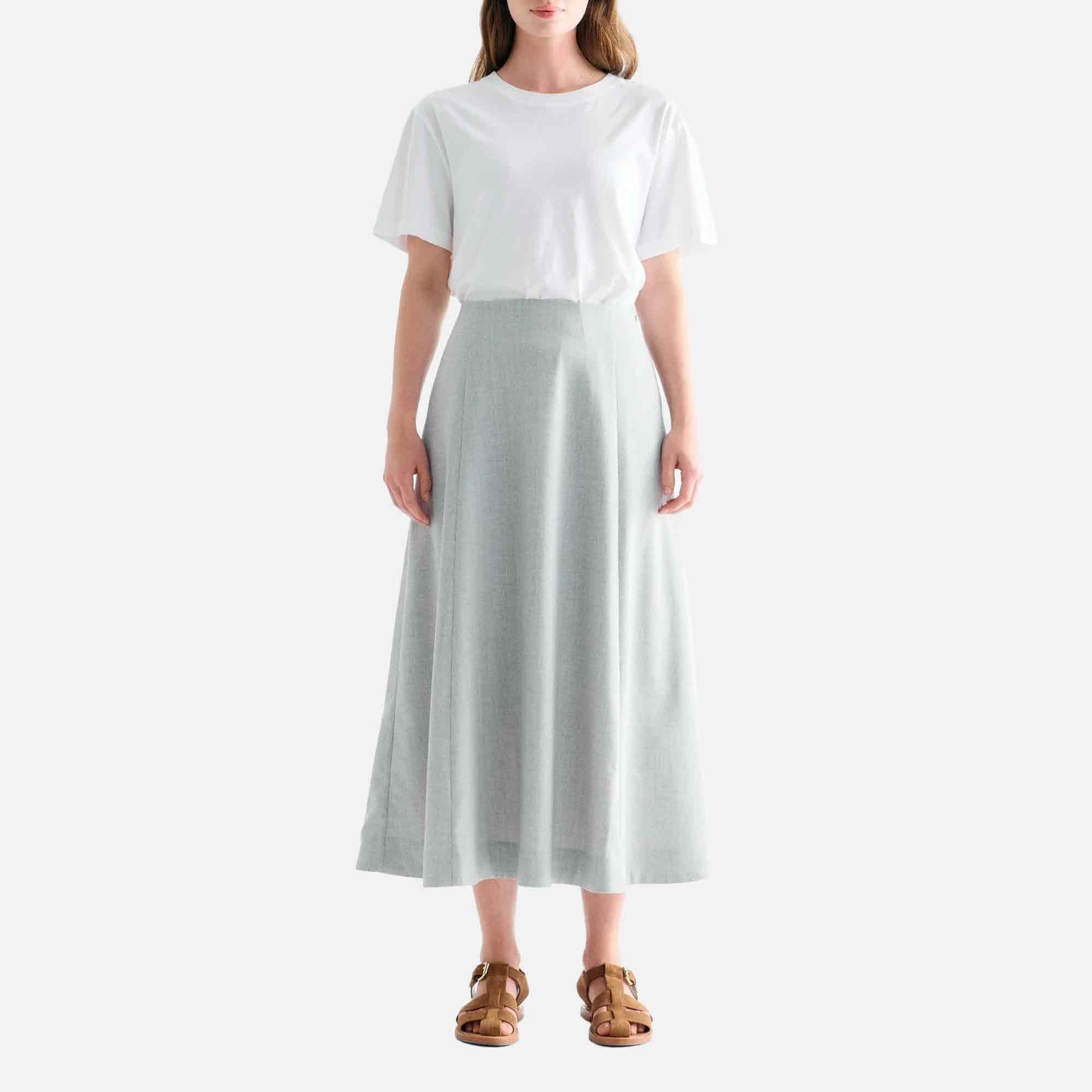 Hallie Skirt Light Grey Melange