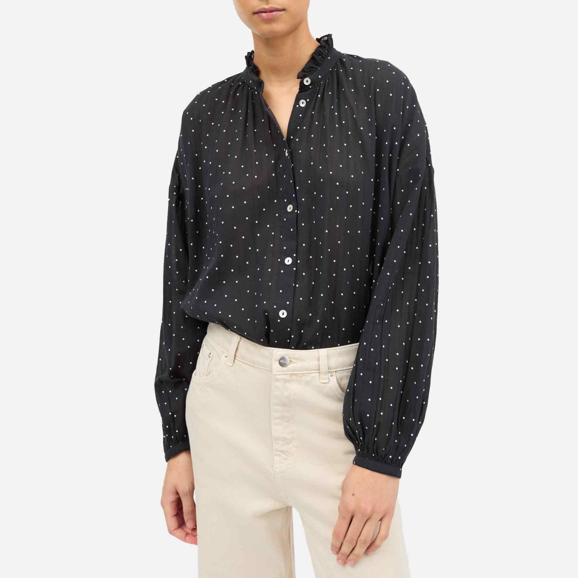 Hannah Shirt Black/White Dot