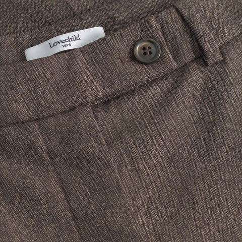 Harper Pants Brown Herringbone