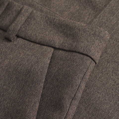 Harper Pants Brown Herringbone