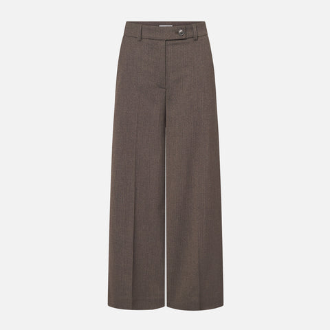 Harper Pants Brown Herringbone