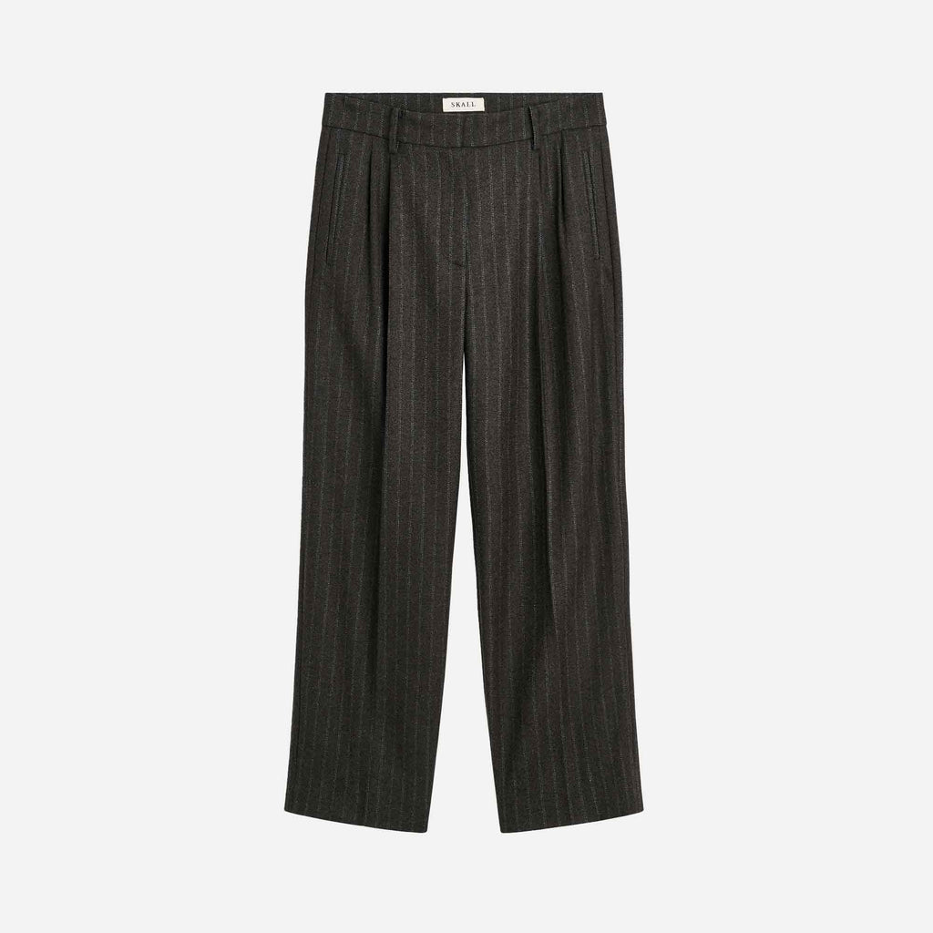 Harry Trousers Brown/Black Pinstripe