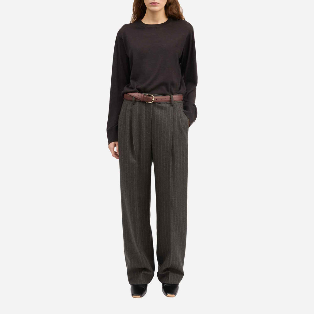 Harry Trousers Brown/Black Pinstripe
