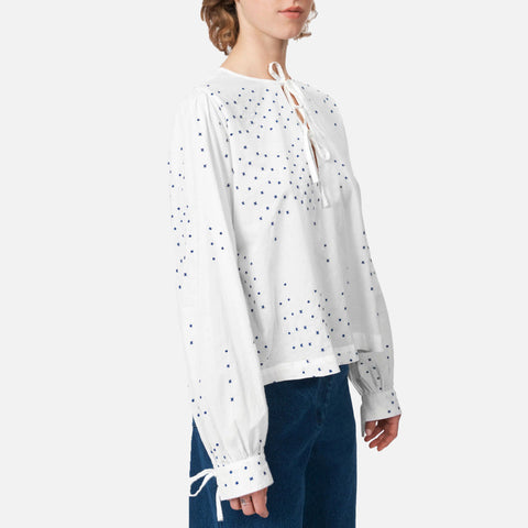 Hartwell Blouse Blue Dots