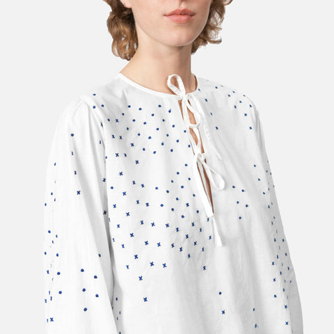 Hartwell Blouse Blue Dots