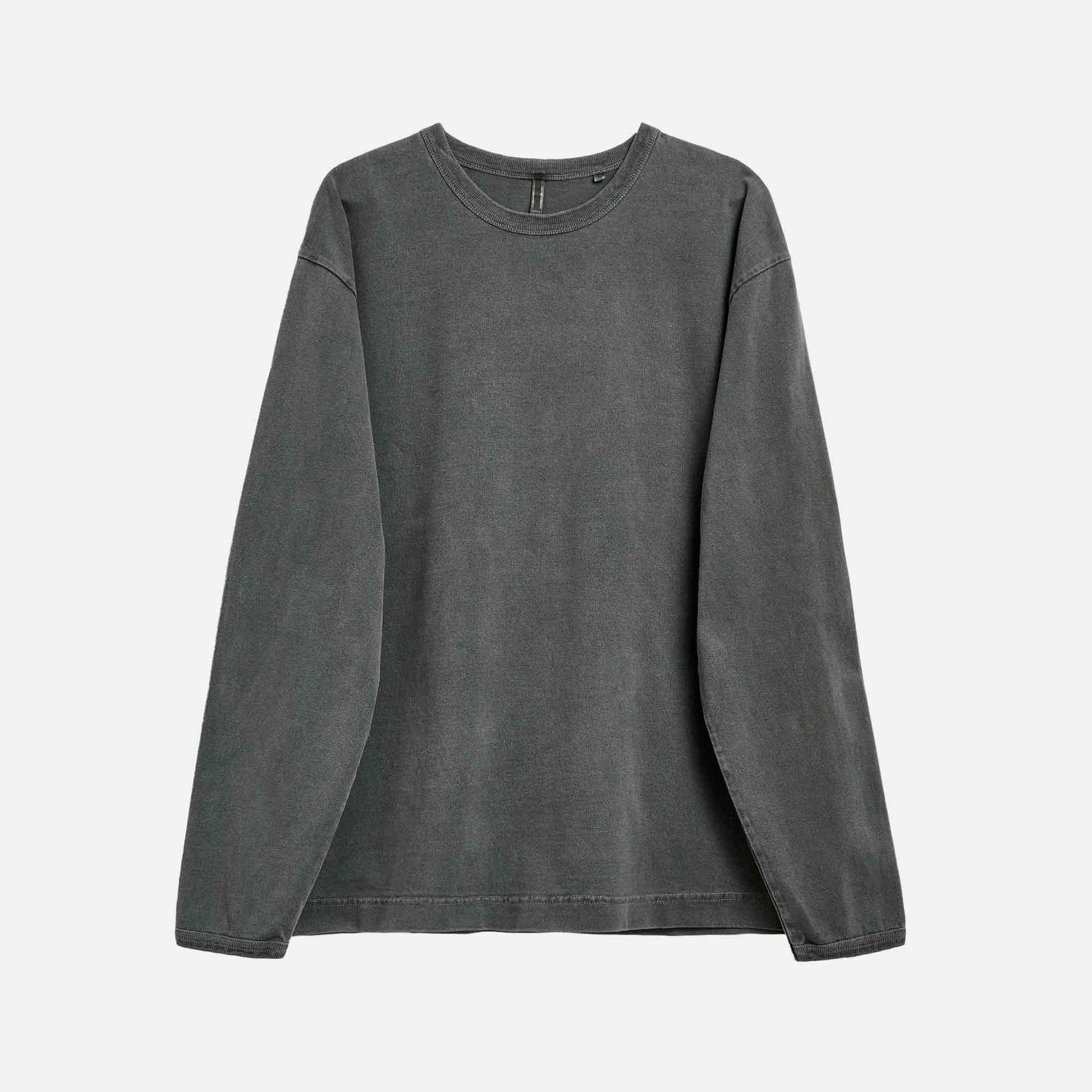 Heavy Jersey Long-sleeve Tee Faded Black
