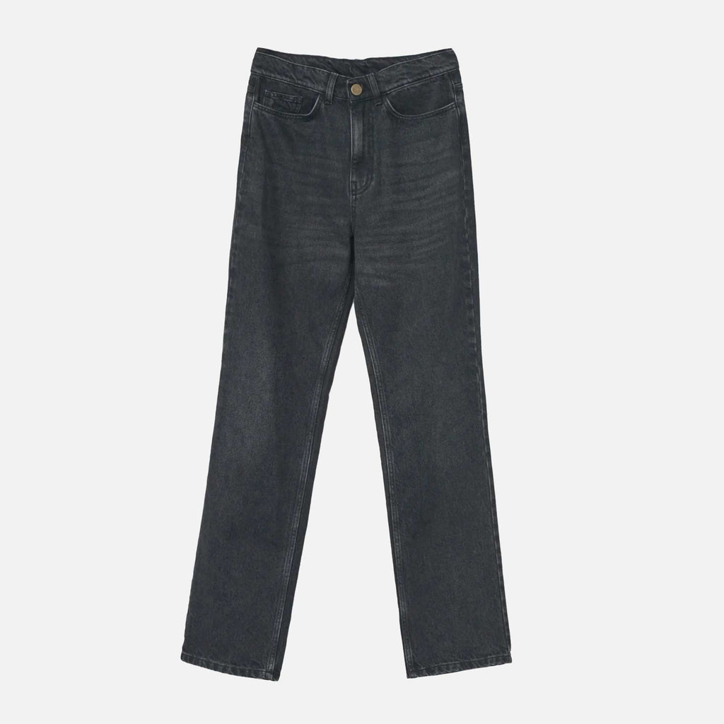 Hemp/Cotton Straight Jeans Washed Black