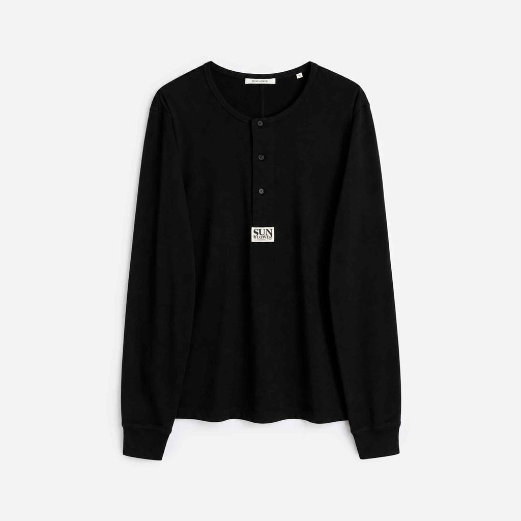 Henley Longsleeve T-shirt Black