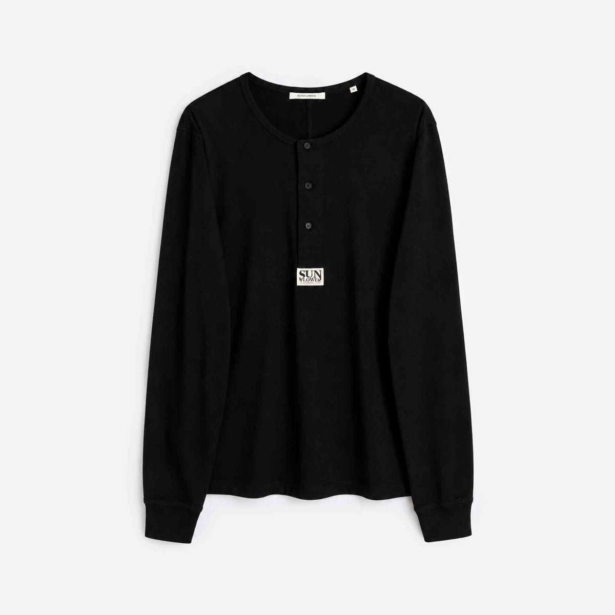Henley Longsleeve T-shirt Black