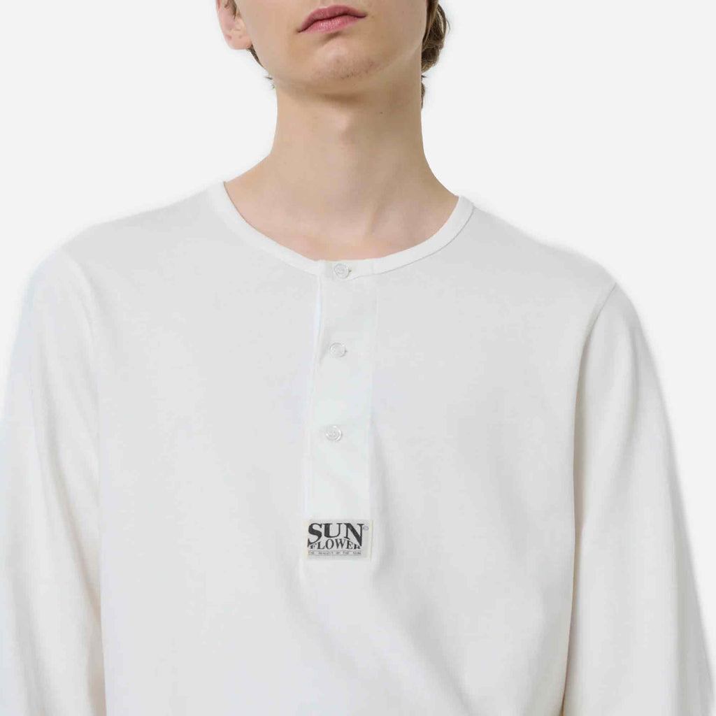 Henley Longsleeve T-shirt White
