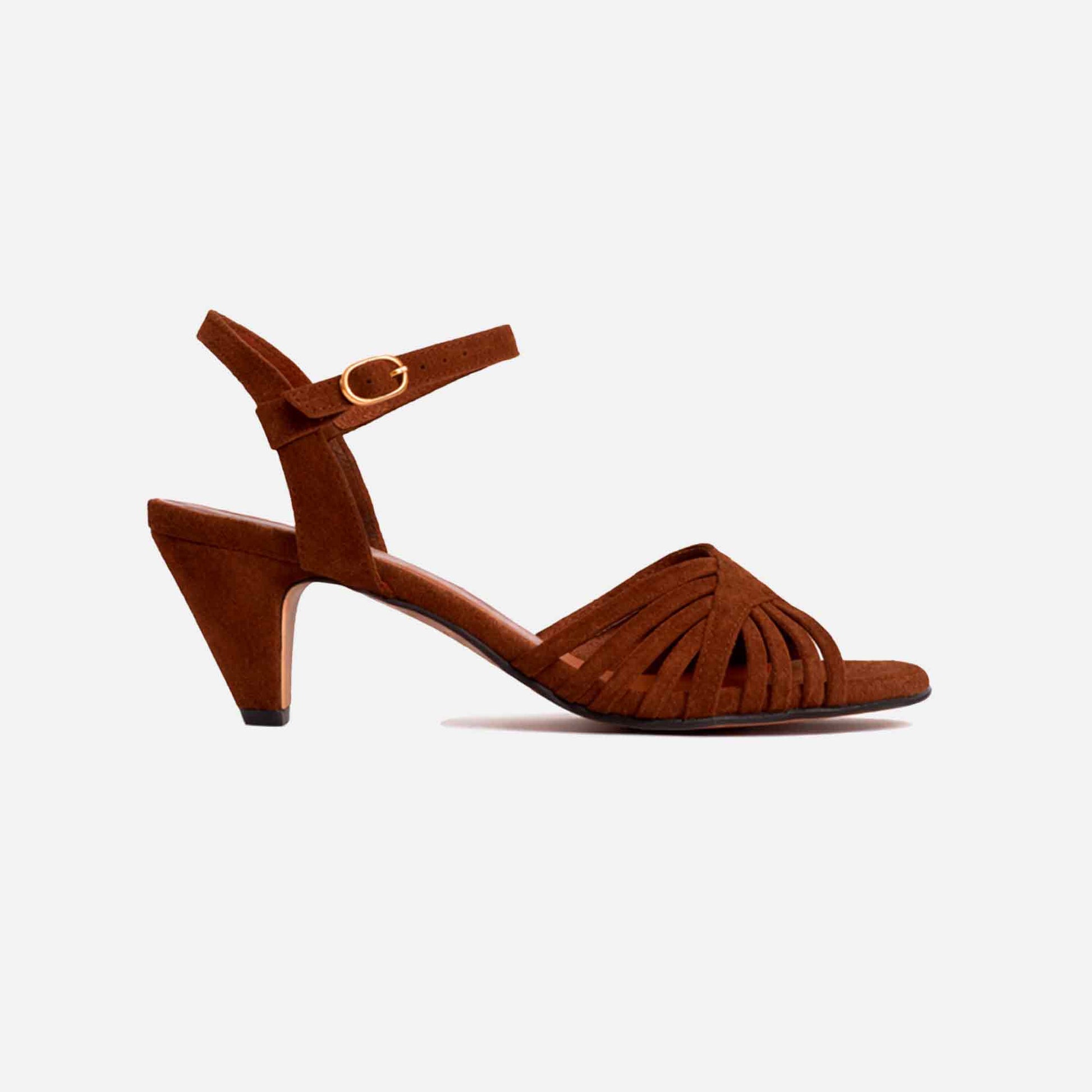 Hermine Sandals Suede Chocolate