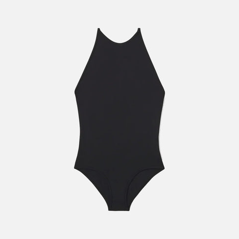 High Neck Swimsuit Black