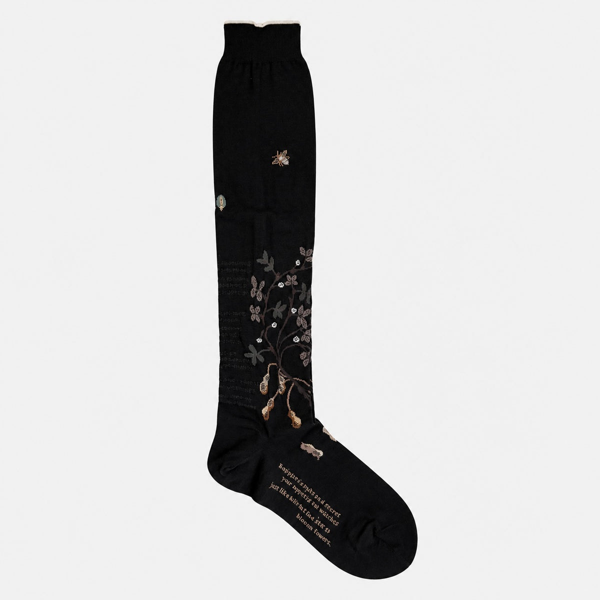 High Peanut Tree Socks Black