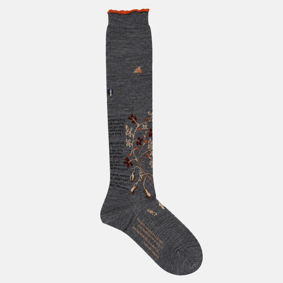 High Peanut Tree Socks Grey