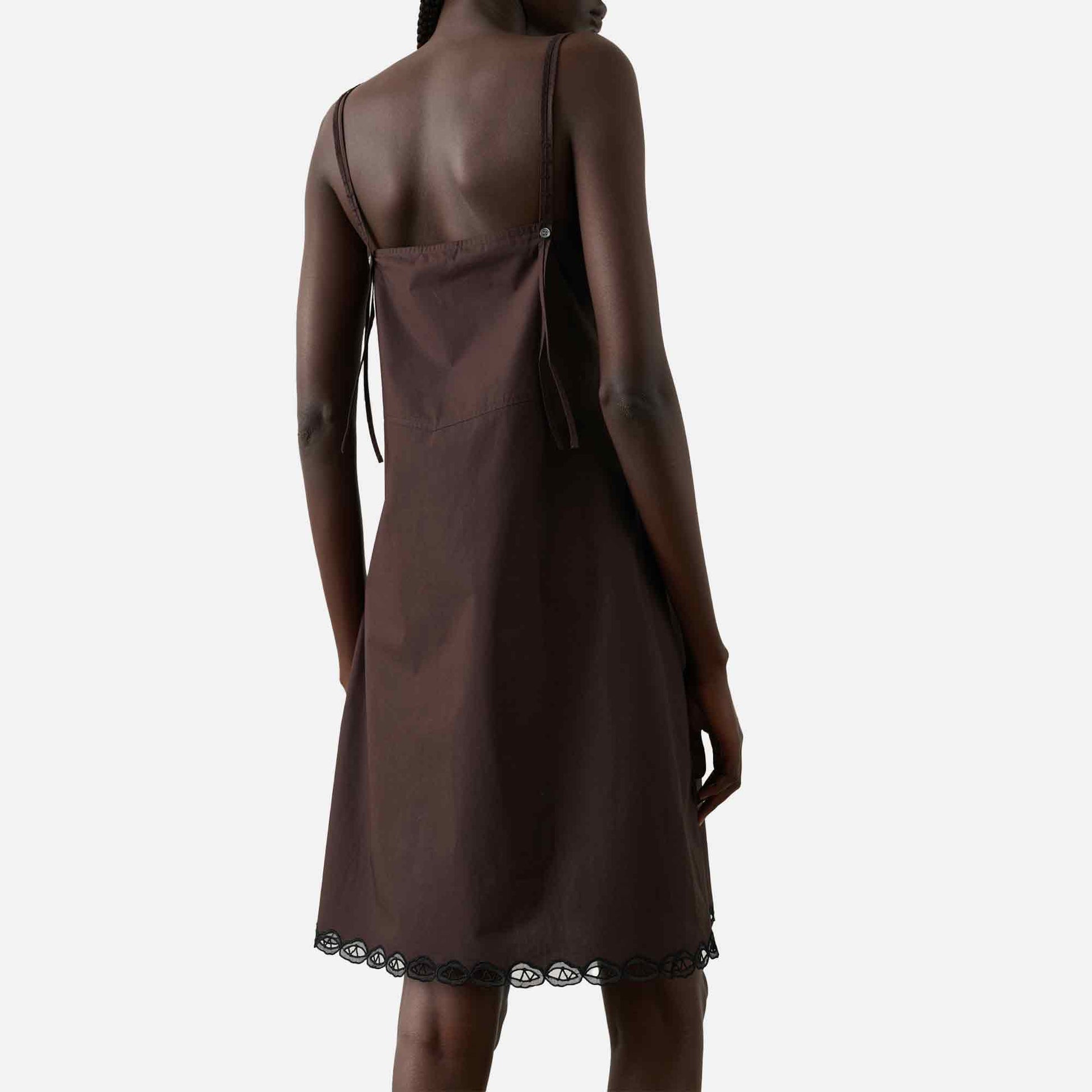 Hillary Dress Marron Fonce