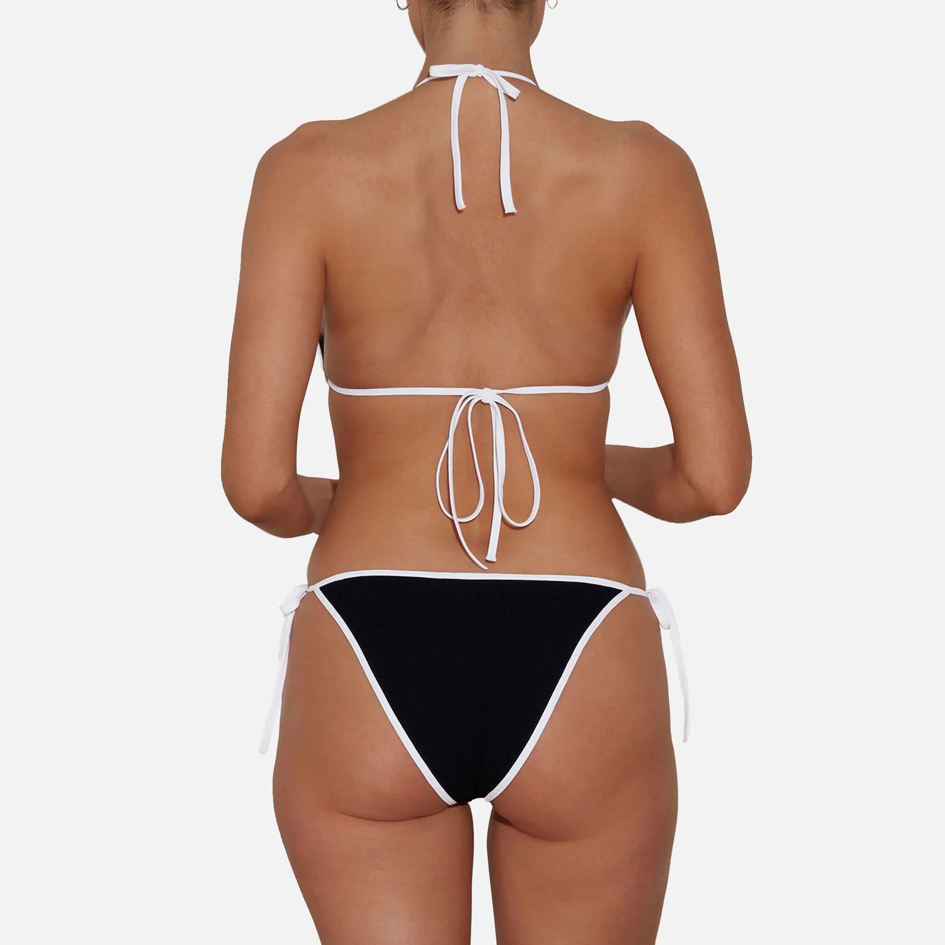 Gina Bikini Contrast Cinkle Black/White