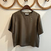 Alberta Silk Tee Stone Grey