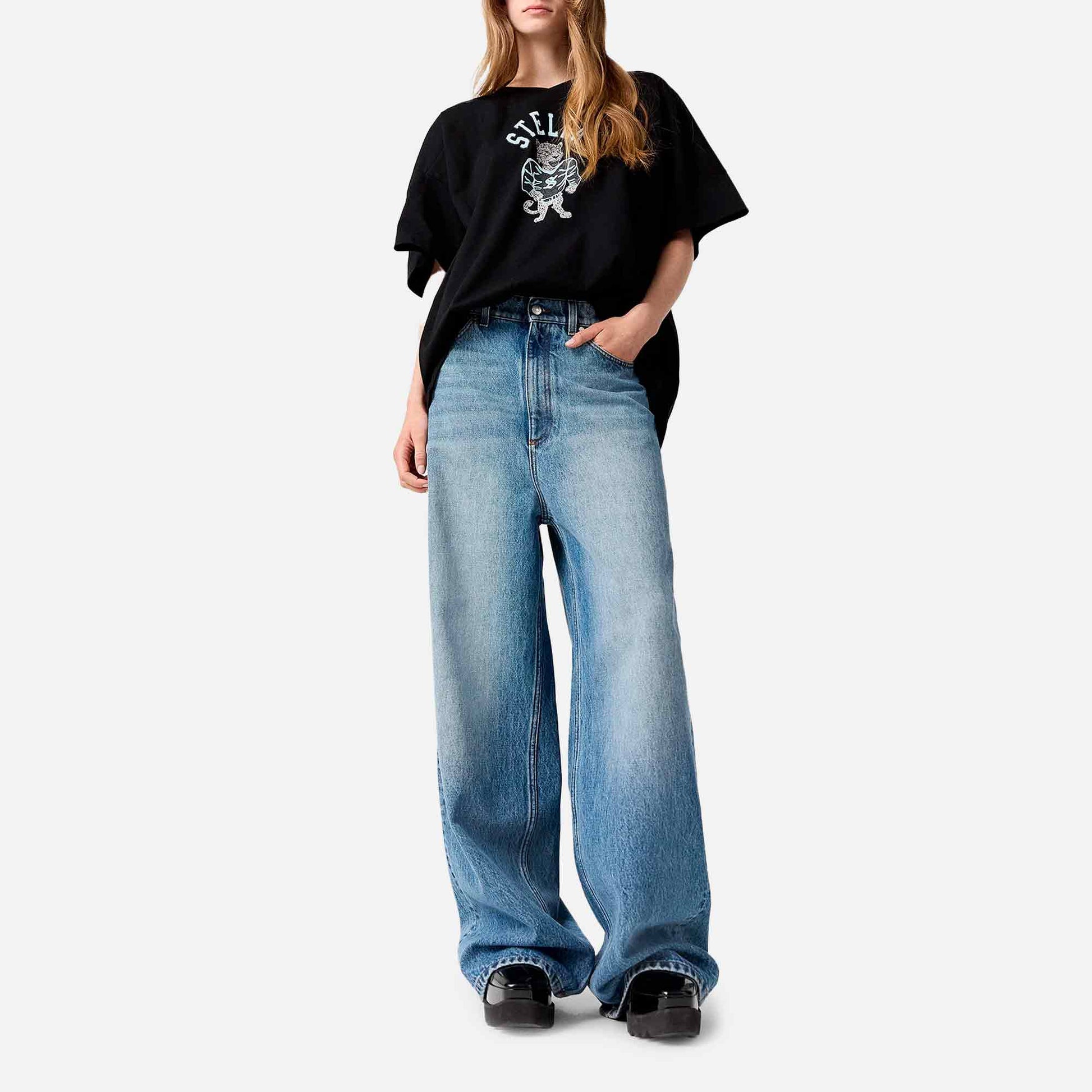 Iconic Blue Wide Leg Jeans Mid Vintage Blue
