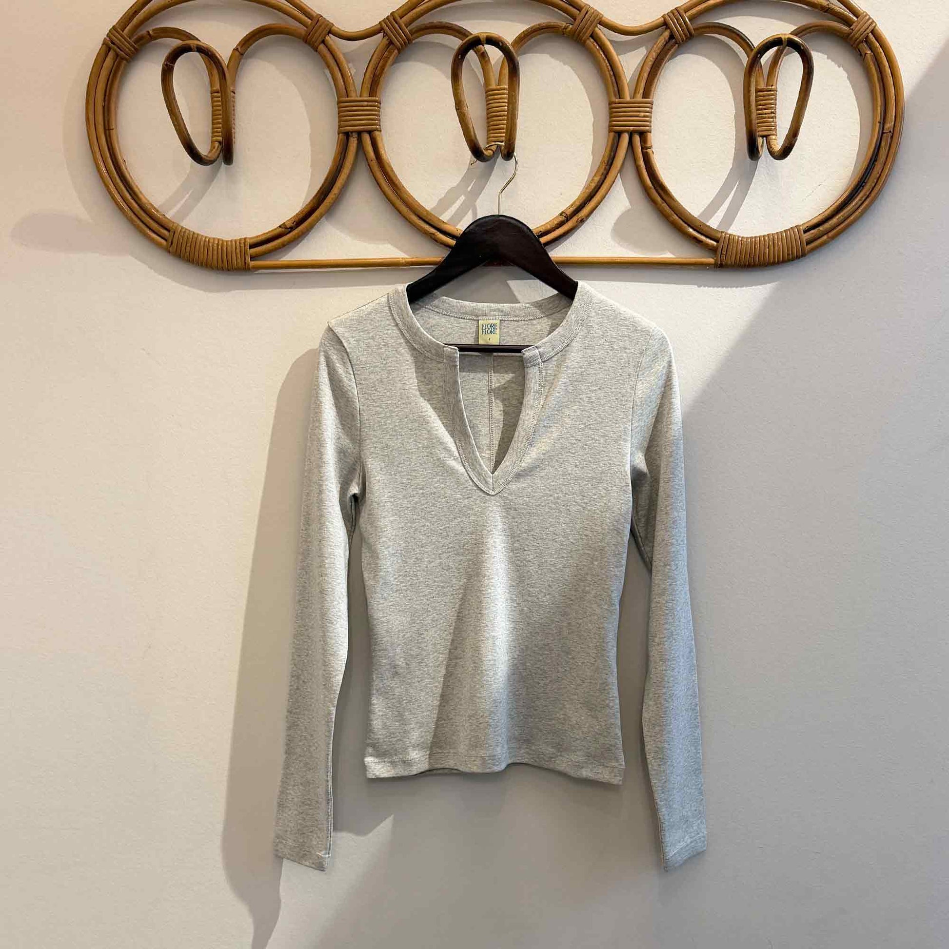 Iman Longsleeve Tee Heather Grey