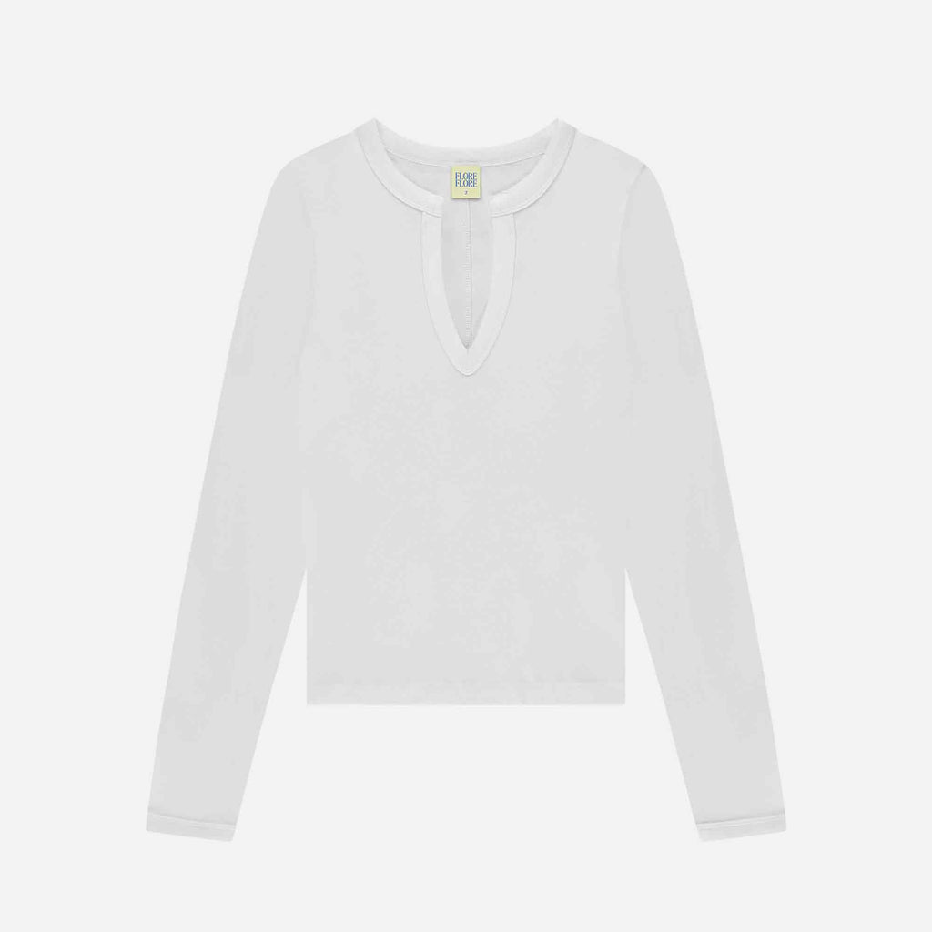 Iman Longsleeve Tee White