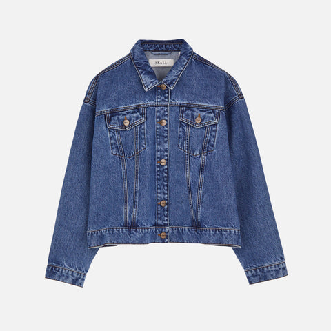 Inger Denim Jacket Washed Mid Blue