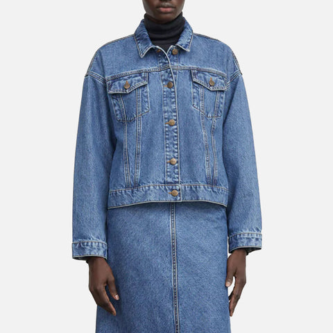 Inger Denim Jacket Washed Mid Blue