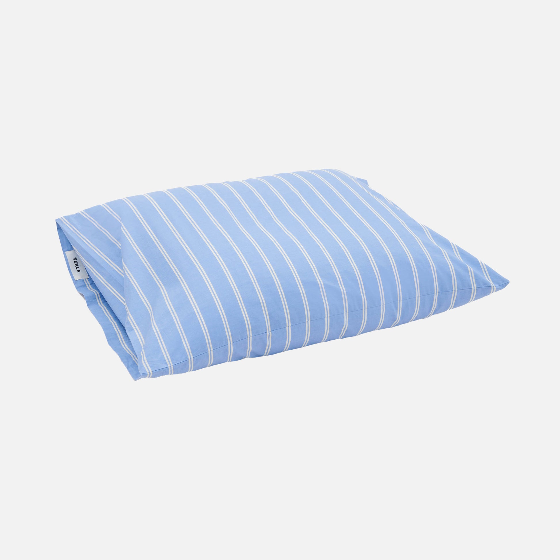 Percale Pillow Sham Island Blue Stripe