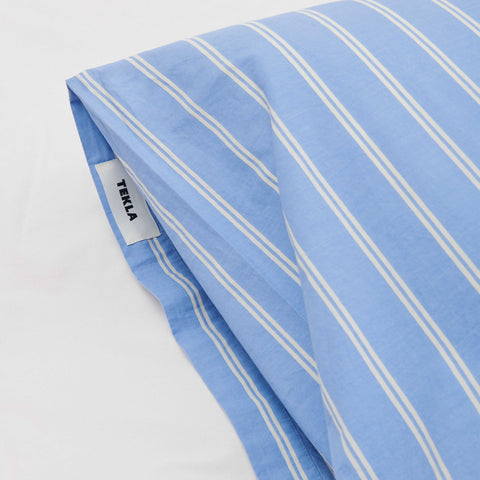 Percale Pillow Sham Island Blue Stripe