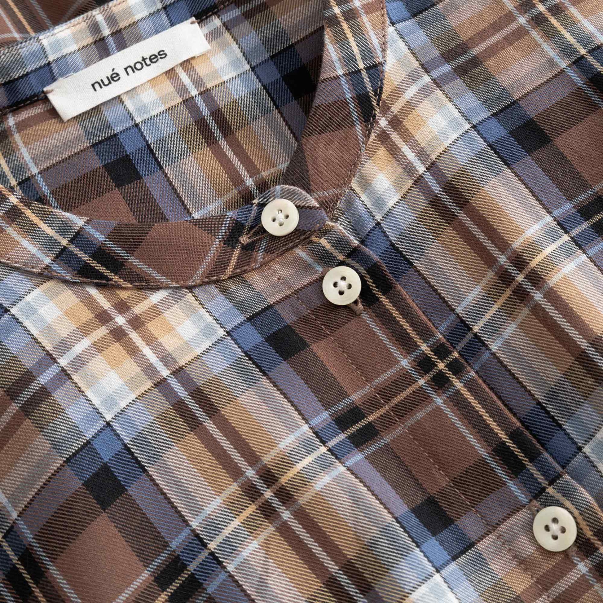 Jakar Dress Camel Blue Tartan