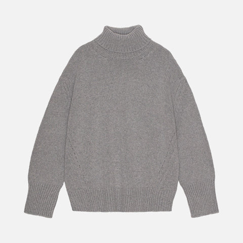James Highneck Sweater Grey Melange