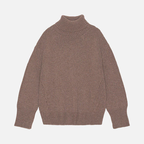 James Highneck Sweater Light Brown