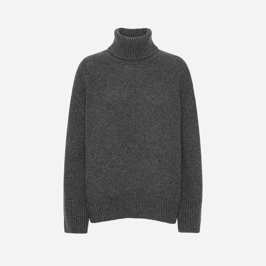 James Highneck Sweater Dark Grey