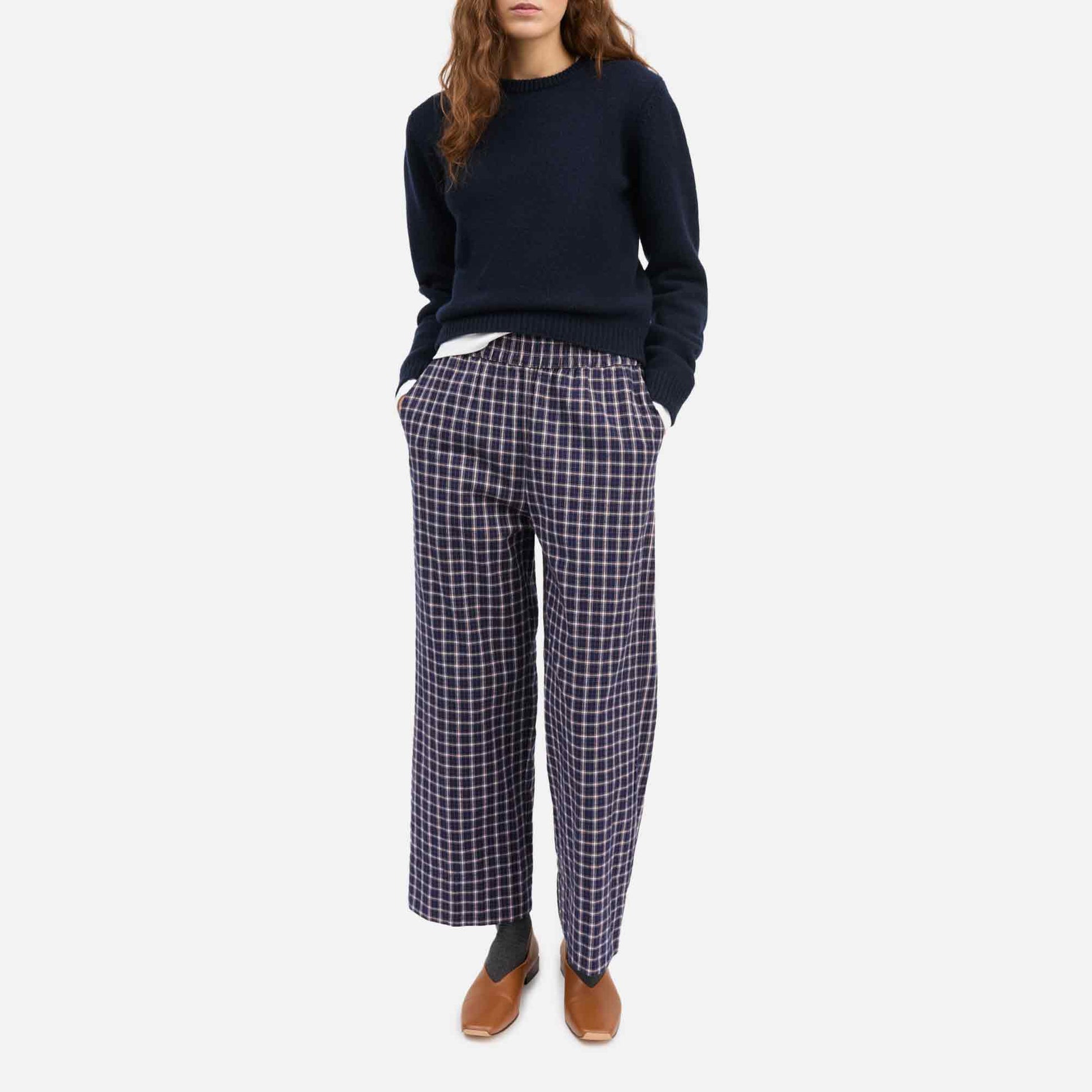Jasmine Pants Navy/White/Red Check