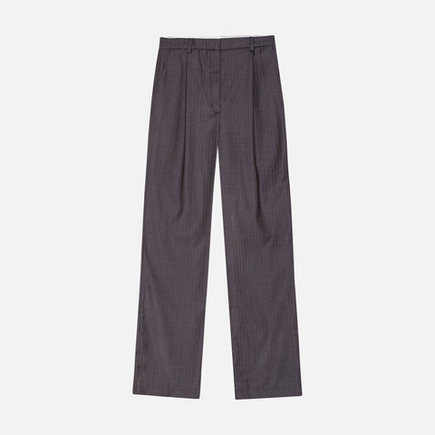 Jean Pants Wool Warm Grey Stripe