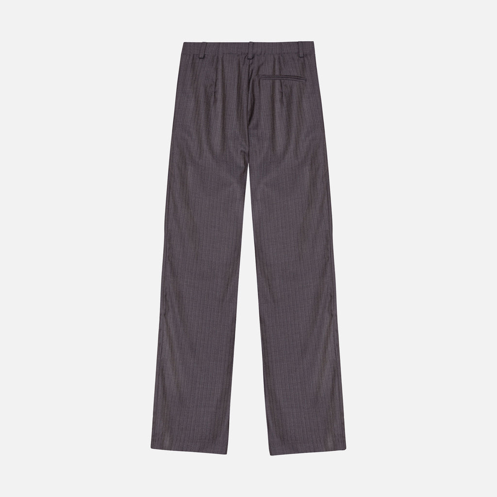 Jean Pants Wool Warm Grey Stripe