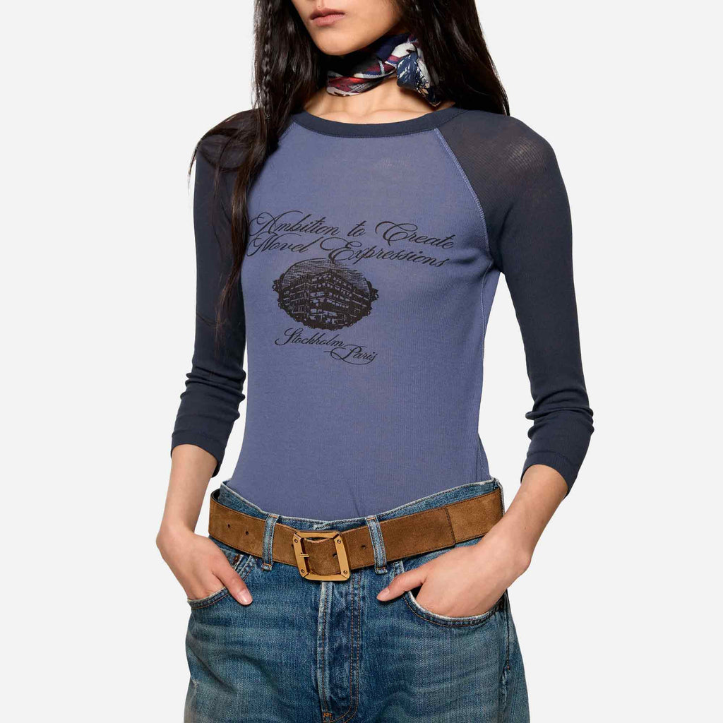 Jersey T-Shirt Denim Blue