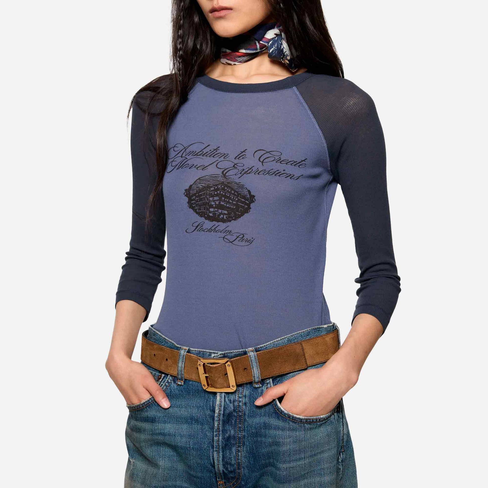 Jersey T-Shirt Denim Blue