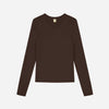Jill Longsleeve Tee Dark Brown