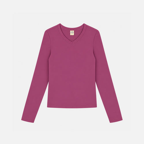 Jill Longsleeve Tee Magenta